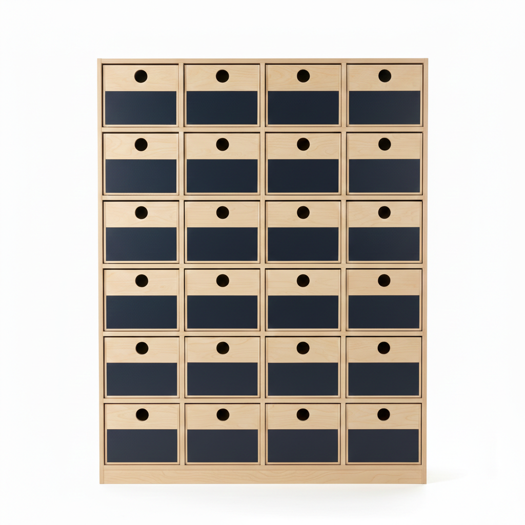 Regal "Eigentumsboxen"
