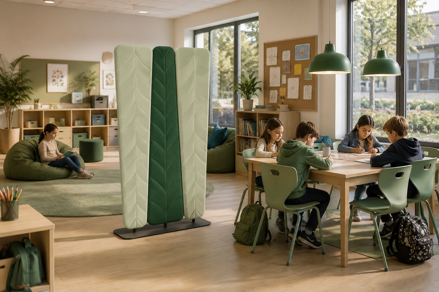 Drehbare Trennwand "Blatt"
